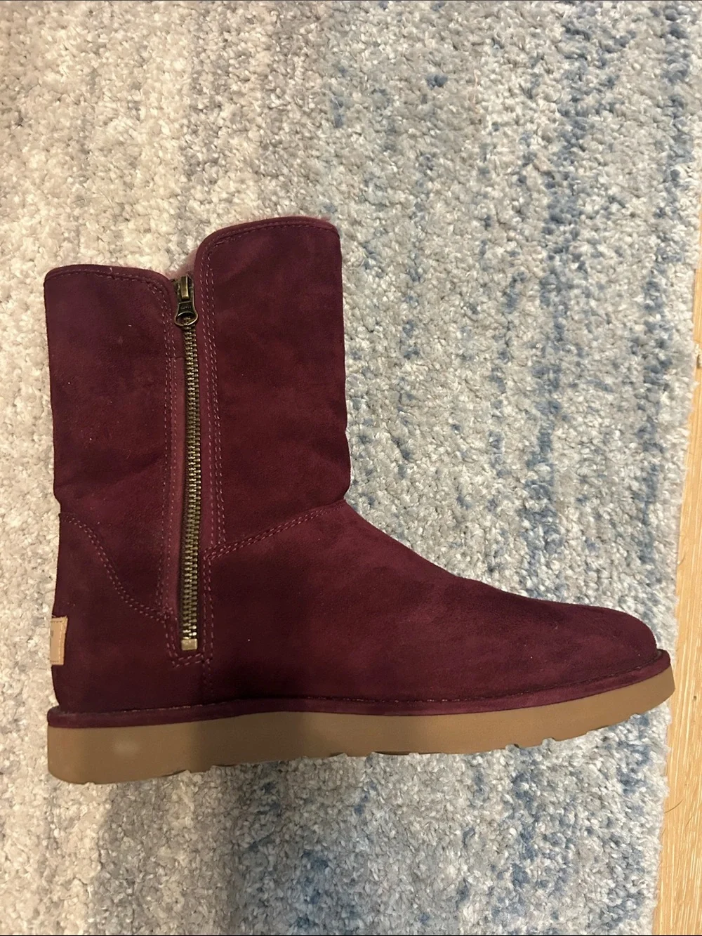 UGG Women's Suede Mid-Calf Boots in Burgundy Plum